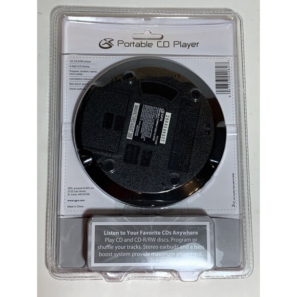 GPX PC108B Portable CD Player CD-R/RW Bass Boost ~ New Sealed with Earbuds - Picture 2 of 2